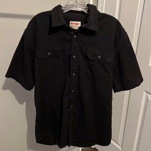 Wrangler Mens Med Stretch Button down short sleeve work shirt- item #1